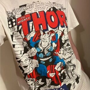 Marvel Thor Comic Print White Tee